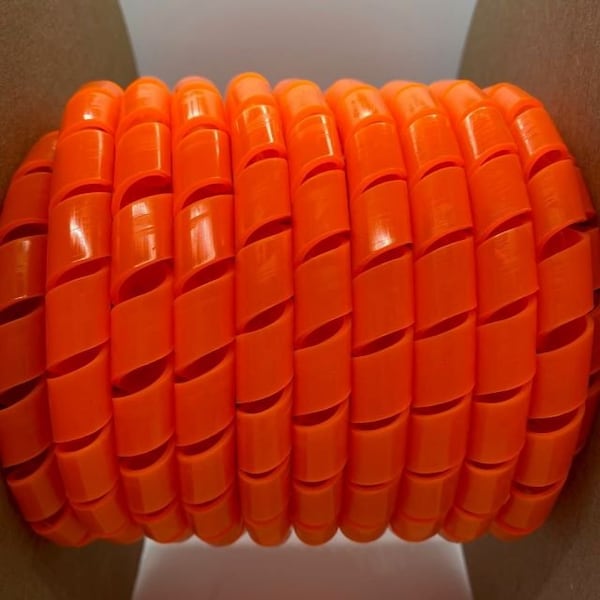 Heli-Tube Forward Cut Cable Sleeve, 0.84 in Inside Dia., 1 in to 7 in Max Bundle Dia., 50 ft, LDPE, Orange HT 1 C OR DG-50 - main